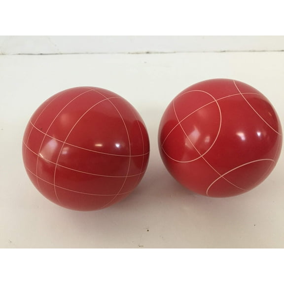 Pack of 2 - Replacement Bocce Balls - 107mm - Red with 2 Different Scoring Patterns
