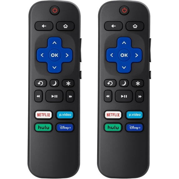 (Pack of 2) Replacement Remote Control Compatible for Roku TV,for TCL Roku/for Hisense Roku/for Onn Roku(Not for Roku Stick,Box and Players)