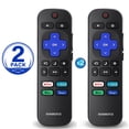 thumbnail image 1 of 2 Pack Replacement Remote Control Compatible with Roku-Enabled TVs, Compatible with TCL, Hisense and Onn Smart TVs (Not for Streaming Sticks, Boxes or Players), 1 of 7