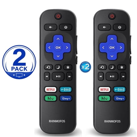 2 Pack Replacement Remote Control Compatible with Roku-Enabled TVs, Compatible with TCL, Hisense and Onn Smart TVs (Not for Streaming Sticks, Boxes or Players)