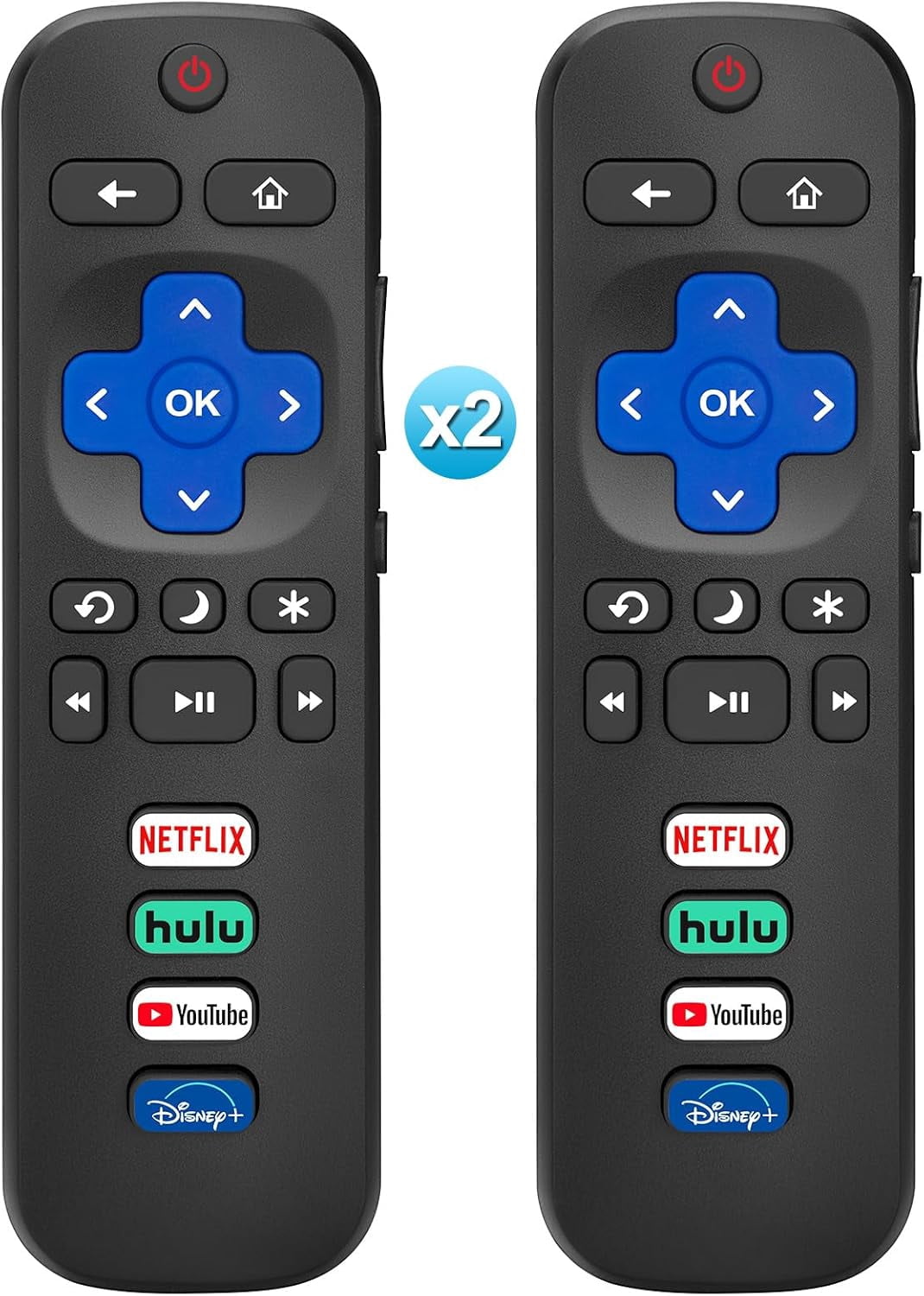 (Pack of 2) Replacement Remote Control for Roku-TV-Remote, Compatible ...