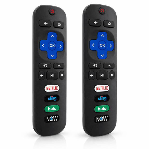 【Pack of 2】 Replacement Remote Controls for Roku TV,Compatible with TCL/Hisense/Sharp/Philips/Onn/Element Roku TV (Not for Roku Stick,Box or Speaker)