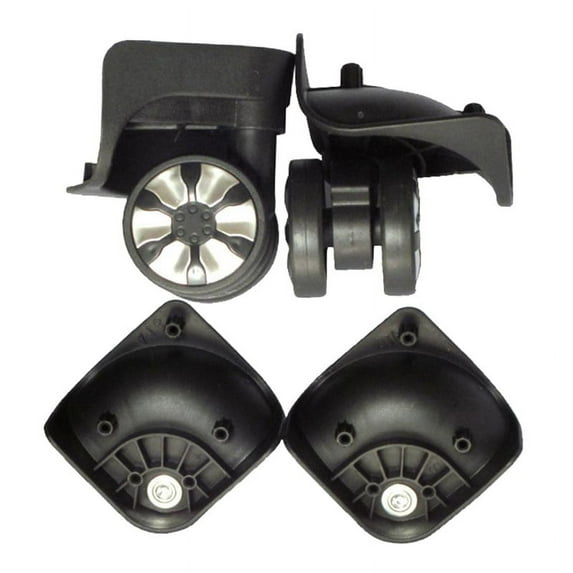 Pack of 2 Replacement Wheels for Luggage Trolley Case Suitcase Wheels Outdoor Caster Wheel - Black