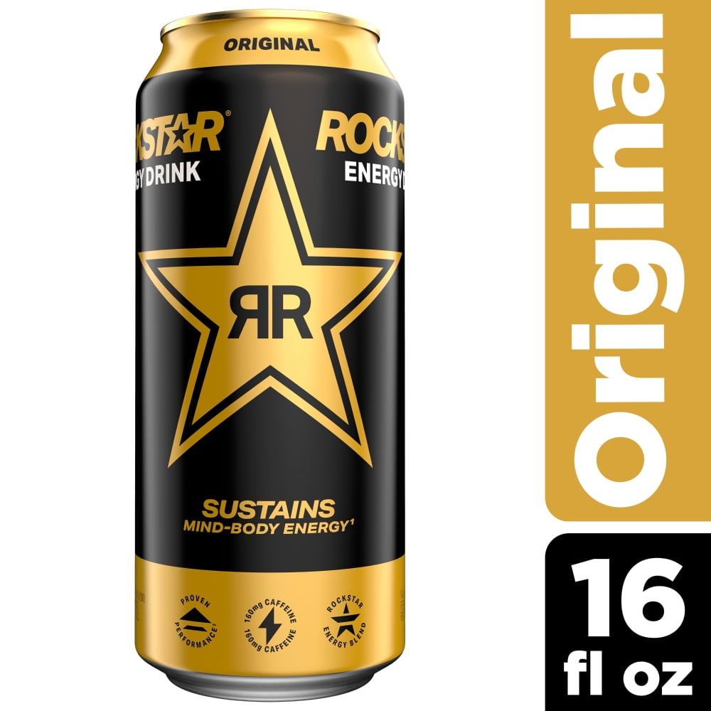 Pack of 2 Rockstar Original Energy Drink Can, 16 fl oz (Package May Vary)