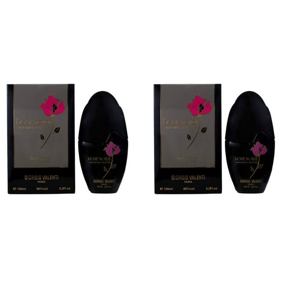 Pack of (2) Rose Noire By Giorgio Valenti For Women.parfum de Toilette Spray 3.3 Oz