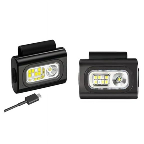 Pack of 2 Running Light Jogging, Headlight Jogging, Strong Magnetic LED Clip Lamp,1200 Lumens Chest Lamp, for Camping,
