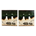 thumbnail image 1 of Pack of 2 Rustic Forest Mama Bear And Cub Double Toggle Switch Wall Outlet Plate, 1 of 7