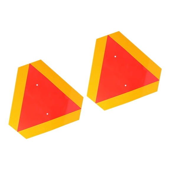 Pack of 2 Rustproof Easy Install Reflective Triangle Boards for Farm Equipment and Golf Carts Warning