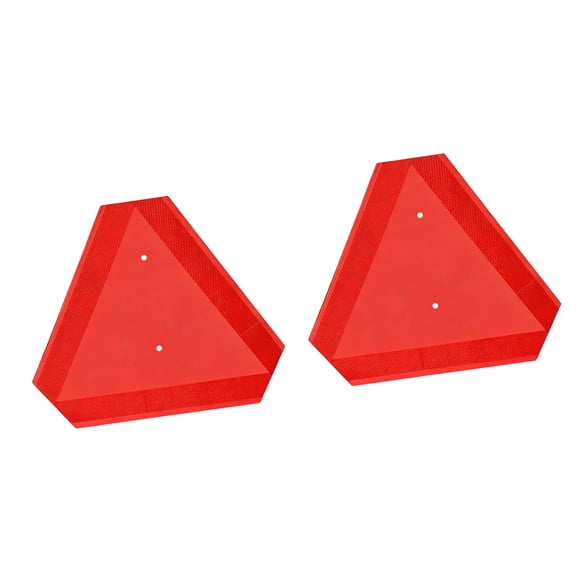 Pack of 2 Rustproof Easy Install Reflective Triangle Boards for Farm Equipment and Golf Carts Warning