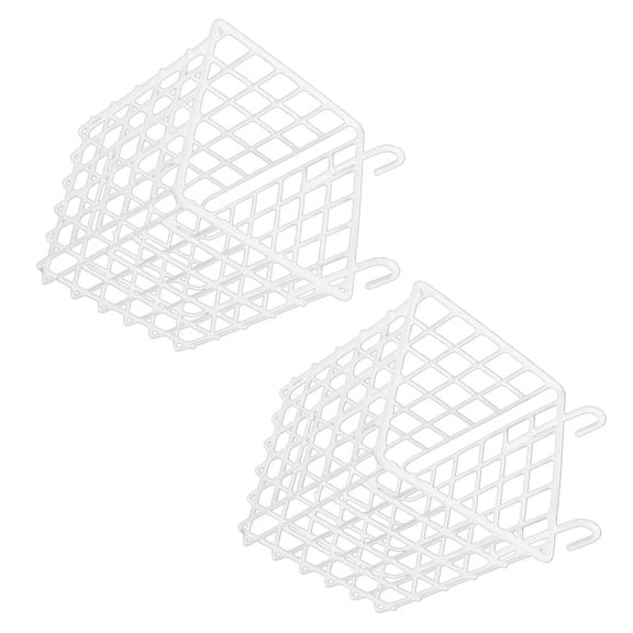 Pack of 2 Rusts Proof Coated Metal Wire Baskets Square Shape Open Grids For Easy Viewing Storage In Various Rooms