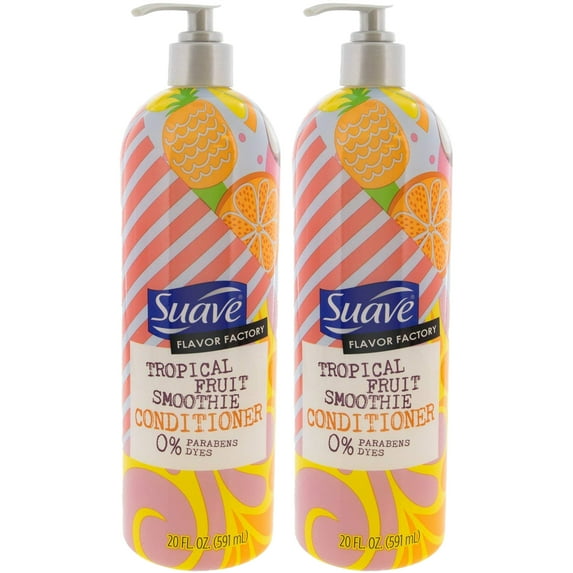 Pack of (2) SUAVE HAIR Flavor Factory Tropical Fruit Smoothie Conditioner 20 oz