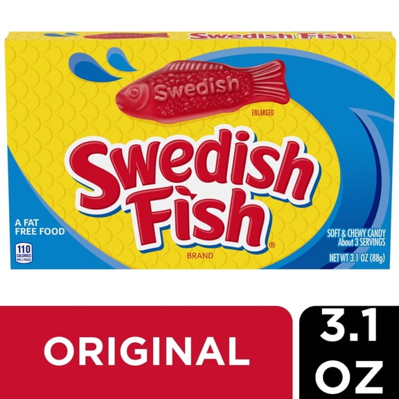 Pack of 2 SWEDISH FISH Soft & Chewy Candy Easter Candy, 3.1 oz, Package May Vary