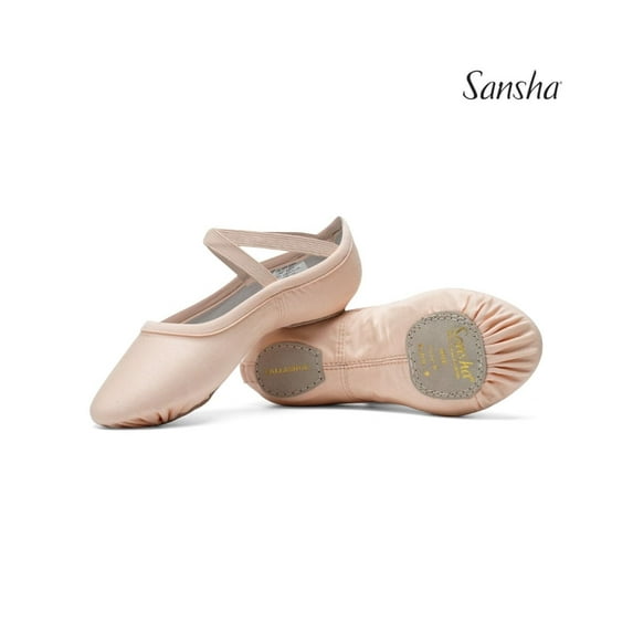 Sansha BALLASHUE Canvas Ballet Shoes, The Perfect Split-Sole Slipper for Studio Practice (2-Pack)