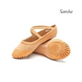thumbnail image 1 of SANSHA PRO-FIT Women's Mesh and Canvas Split-Sole Ballet Slippers, 2-Pack, Light Tan, Size 13 M, 1 of 1