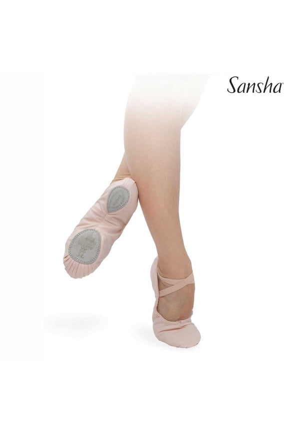 ENTRECHAT Canvas Ballet Shoes with Pre-Sewn Elastics & Split-Sole (2-Pack), White, Size 10 N
