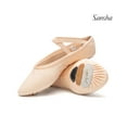 thumbnail image 1 of Sansha PAS-DE-TROIS Canvas Ballet Slippers with Unique 3-Piece Sole (2-Pack), Black, Size 09 W, 1 of 1