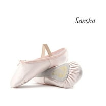 Sansha STAR S14s Children's Full Sole Ballet Slippers, Elegant Satin for Beginners & Recitals (2-Pack)