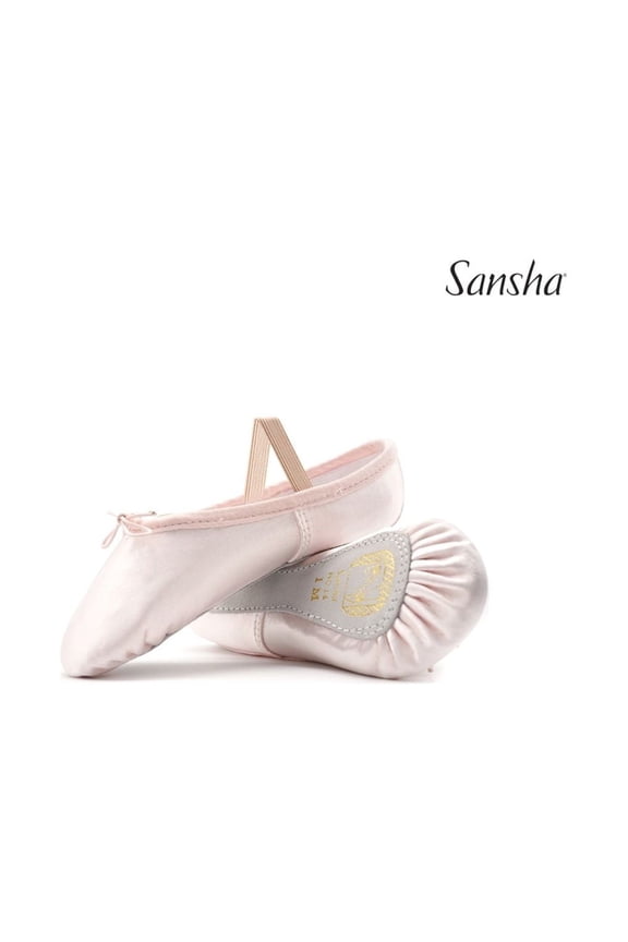 STAR Children's Full Sole Ballet Slippers, Elegant Satin for Beginners & Recitals (2-Pack), Pink, Size I W