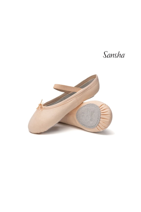 STAR-SPLIT S15c Youth Canvas Split-Sole Ballet Shoes for Practice & Recitals (2-Pack)