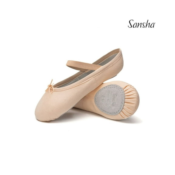 Sansha STAR-SPLIT S15c Youth Canvas Split-Sole Ballet Shoes for Practice & Recitals (2-Pack), Black, Size US AD 2.5