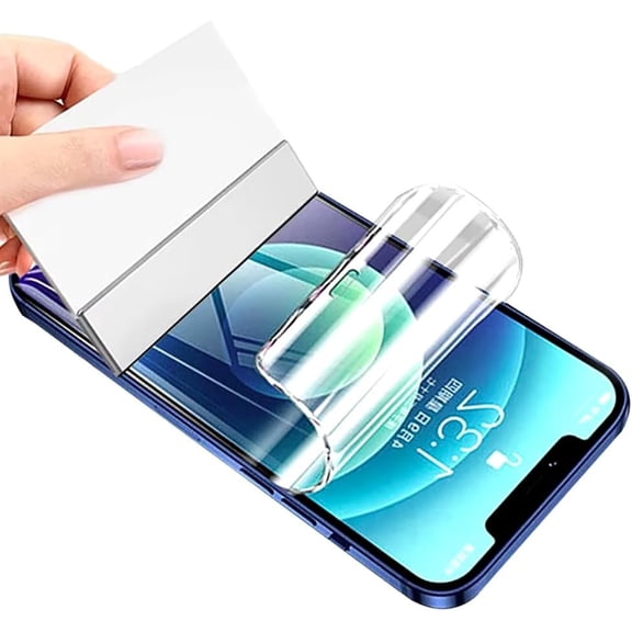 Pack of 2 Screen Protectors for iPhone 16e, Anti-Scratch, Self-Healing, HD Clear, Bubble-Free, Soft Screen Protector, Fingerprint ID Support