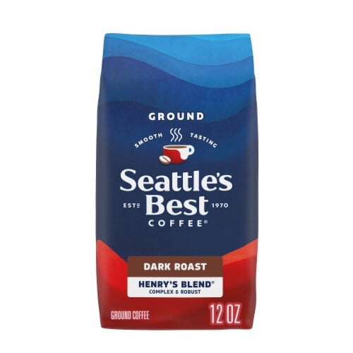 Pack of 2 - Seattle's Best Coffee Henry's Blend Dark Roast Ground Coffee 12 oz Packaging May Vary