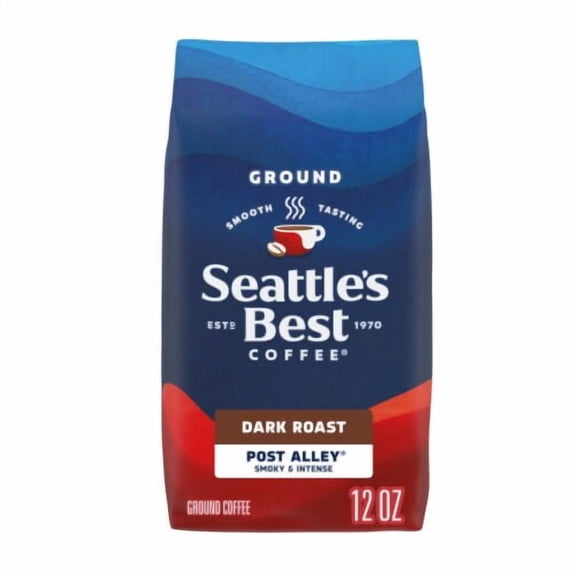 Pack of 2 - Seattle's Best Coffee Post Alley Blend Dark Roast Ground Coffee 12 oz Packaging May Vary