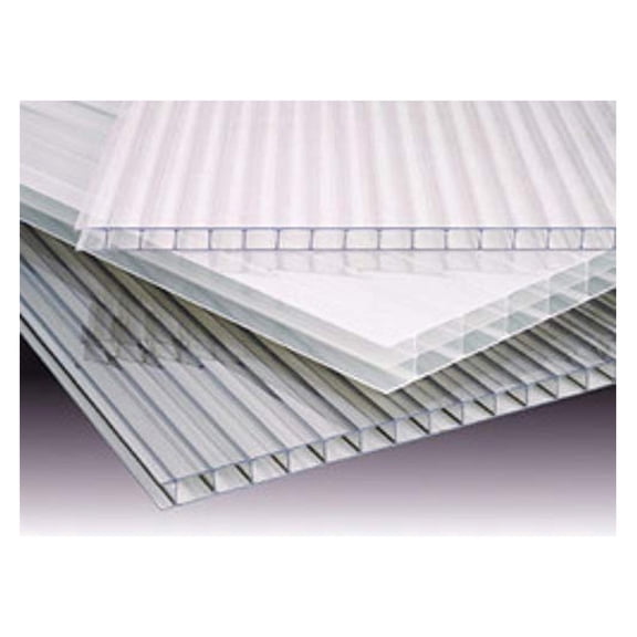 Pack of 2 Sheets 24'' x '' x 8 mm(0.32) Thickness Polycarbonate Twin Wall Clear Sheets+ H Connector