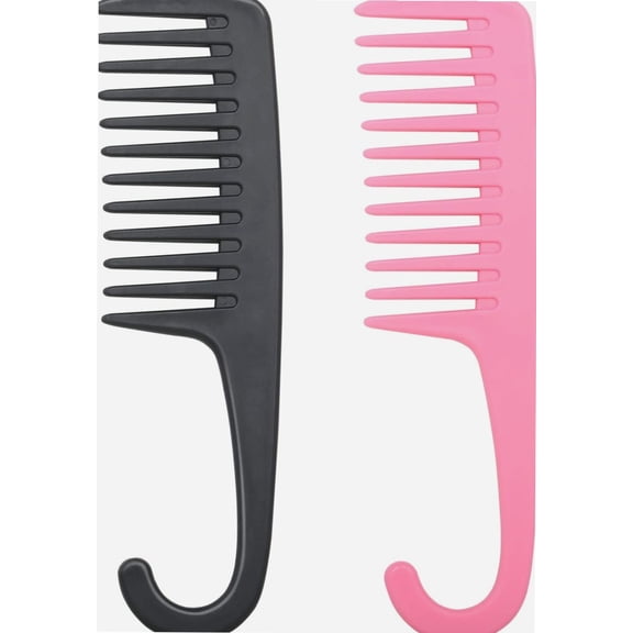 Pack of 2 Shower Combs Wide Toothed Perfect for Hair Detangling