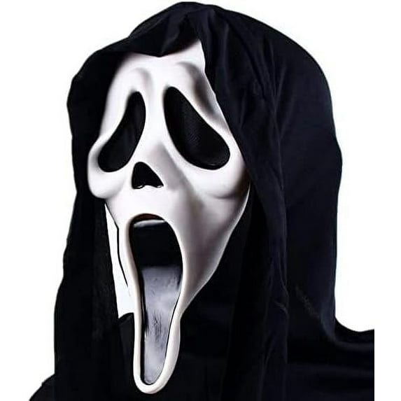 Pack of 2 Skull Ghost Head Mask Realistic Scary Party Wear