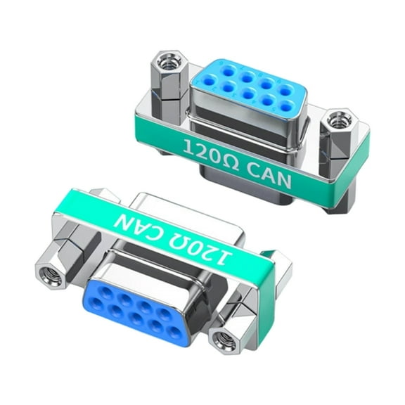 Pack of 2 Slim DB9 Serial Port Adapters 120Ω Male/Female Connectors for Reliable Data Transfer