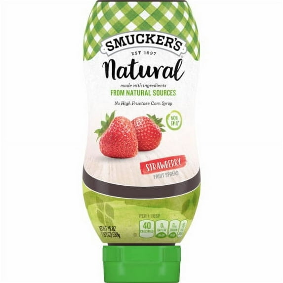 Pack of 2 - Smucker's Natural Squeeze Strawberry Spread 19 oz