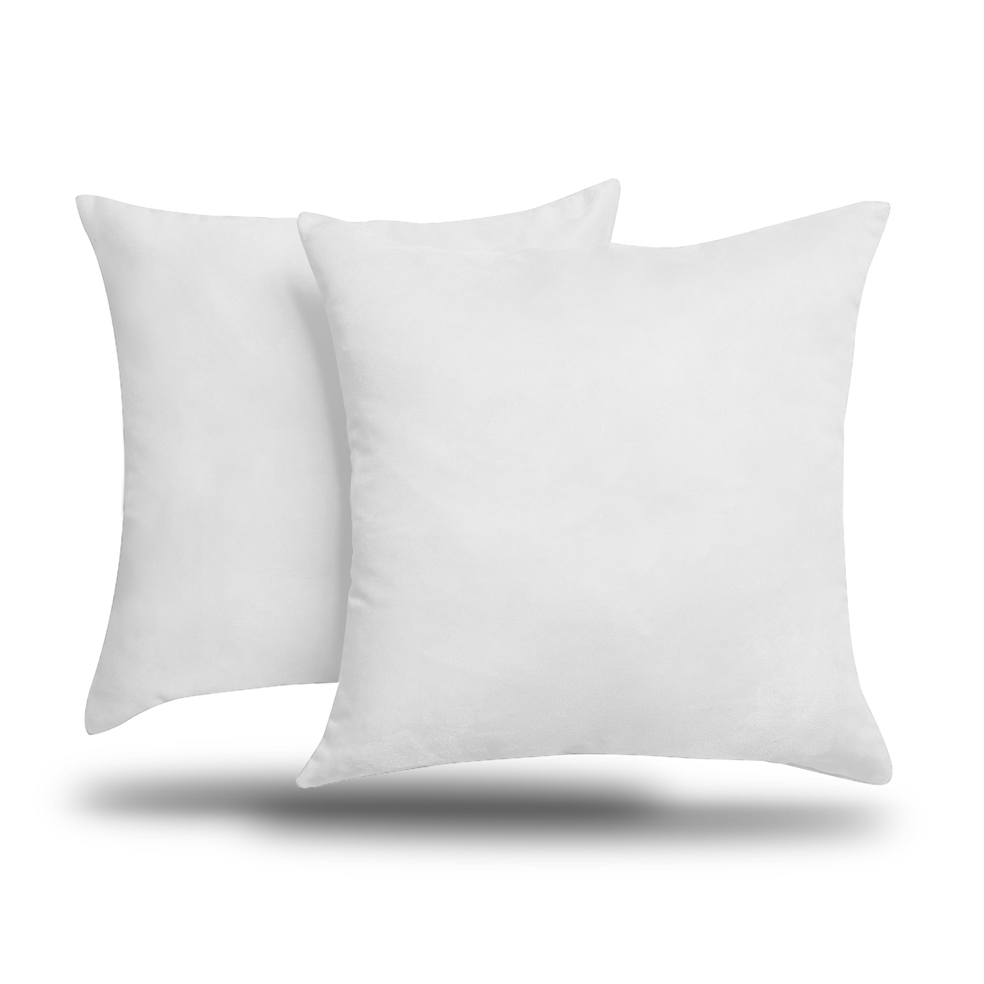White Polyester Square Throw Pillow Inserts, 26 x 26 inches, Set of 2