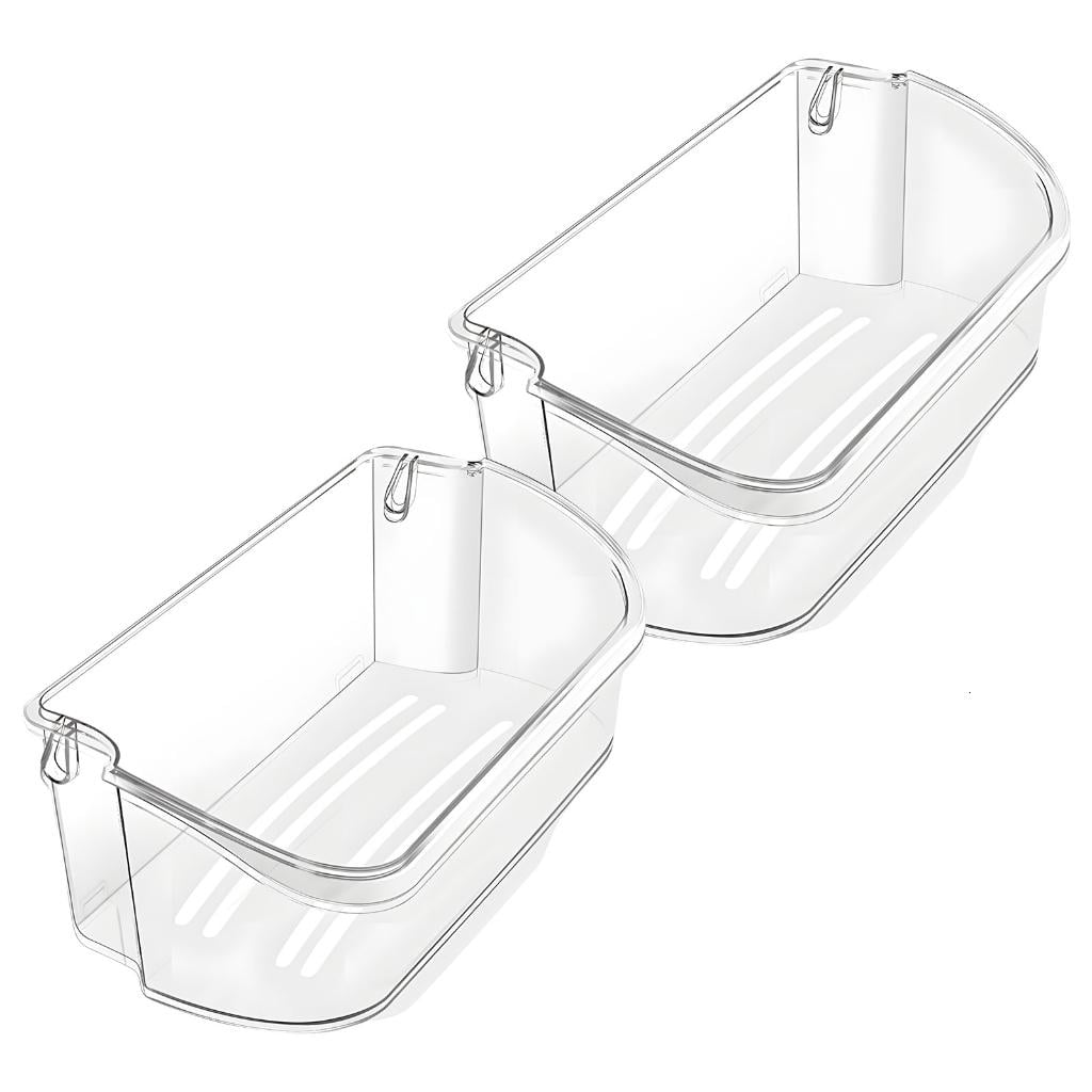 Pack of 2 Spacious Refrigerator Drawer Bins Easy Installation for Organized Food Storage PP