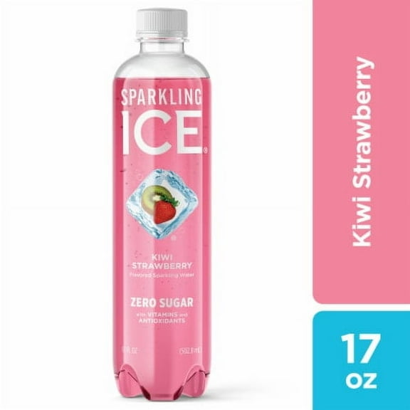 Pack of 2 Sparkling Ice Zero Sugar Kiwi Strawberry Sparkling Water, 17 fl oz