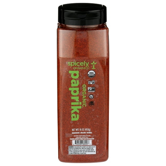 (Pack of 2) Spicely Organics Paprika Spice Organic 16 Oz