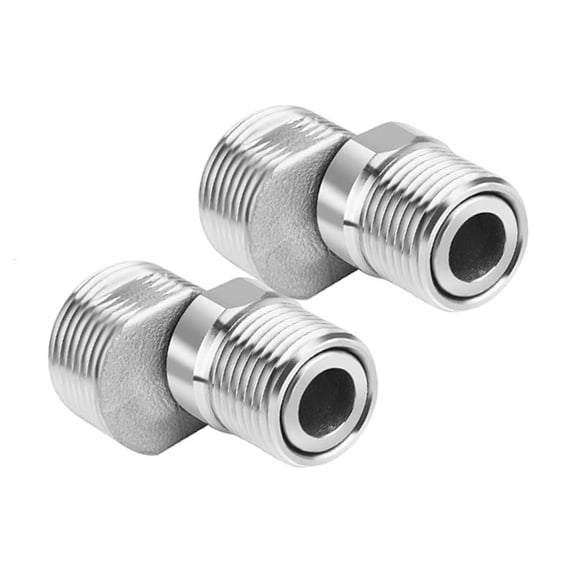 Pack of 2 Stainless Steel Connectors Adapters for Water Flows Adjustment