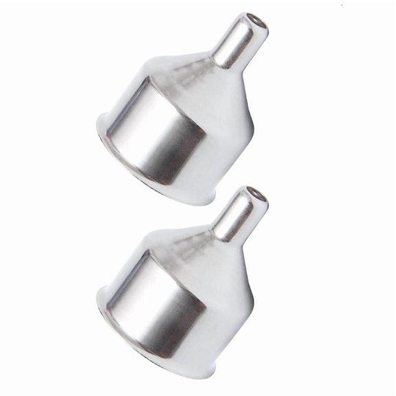 Pack of 2 Stainless Steel Kitchen Funnel Space Saving Design Easy Storage Use