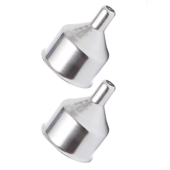 Pack of 2 Stainless Steel Kitchen Funnel Space Saving Design Easy Storage Use