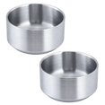 thumbnail image 1 of Pack of 2 Stainless Steel Rice Bowls with Easy Cleaning Surfaces Double Wall Tableware for Daily Home Use, 1 of 10