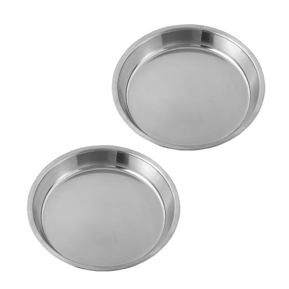 Pack of 2 Stainless Steel Steaming Tray Set Rice Cake Moulds Liangpi Making Molds Round Kitchen Tool Dishwasher Safe