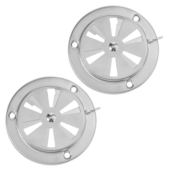 Pack of 2 Stainless Steels Adjustable Air Vent Damper Set for Precise Airflows Control in Ovens BBQ Grills and Smoker