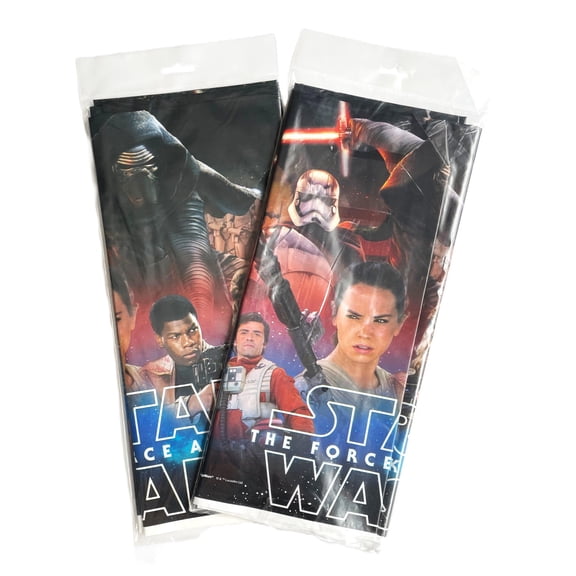 Pack of 2 - Star Wars Kylo Ren & Rey Waterproof Party Tablecover - 54" X 96" - Pack of 2