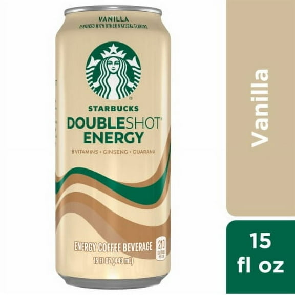 Pack of 2 - Starbucks Doubleshot Energy Vanilla Iced Coffee Can 15 fl oz