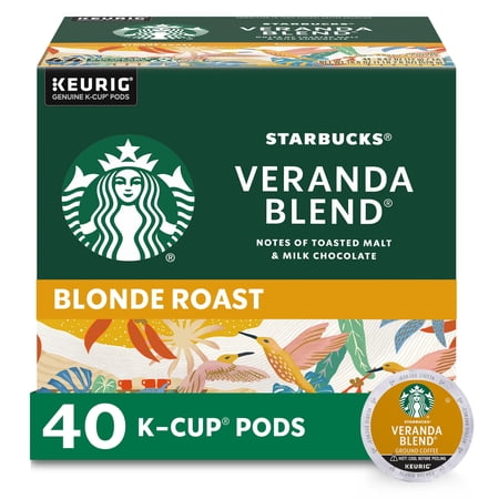 Pack of 2 - Starbucks Light Roast K-Cup Coffee Pods — Veranda For Keurig Brewers — 1 Box (40 Pods)