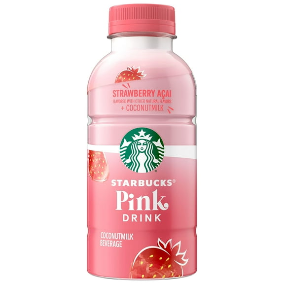 Pack of 2 - Starbucks Pink Drink, Strawberry Acai With Coconut Milk, 14Oz Bottle Packaging May Vary