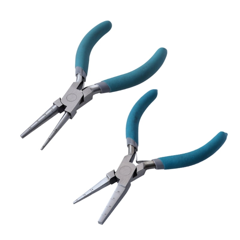 Pack of 2 Steel Jewelry Pliers Repairing Accessories Jewelry Making Tool