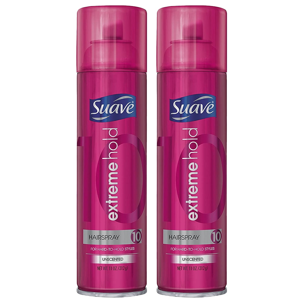 Pack of (2) Suave Unscented Hairspray, Extreme Hold 11 oz - Walmart.com