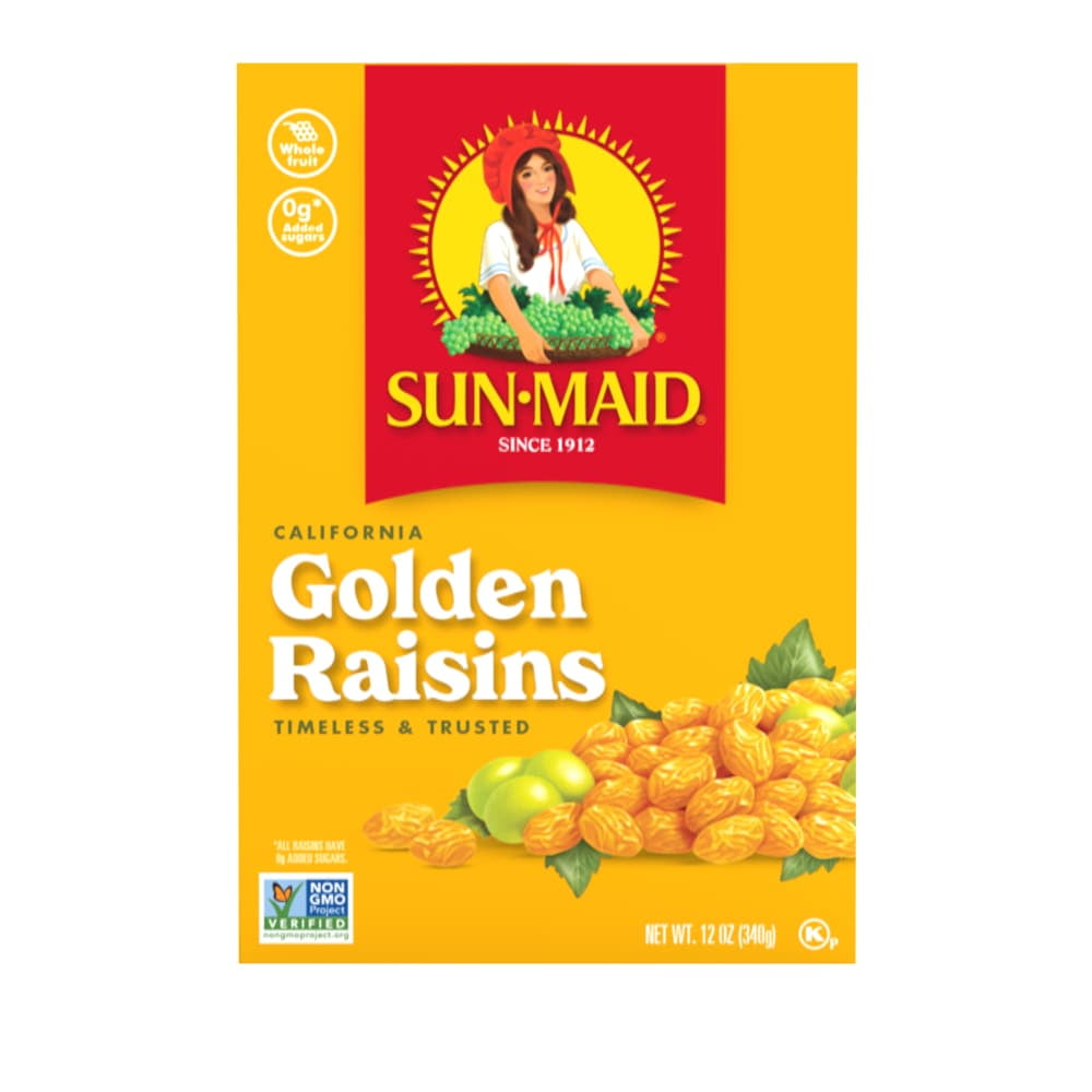 Pack of 2 Sun-Maid California Golden Raisins, 12 oz (Package May Vary)