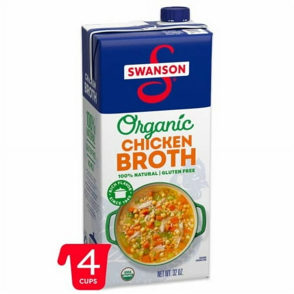 Pack of 2 - Swanson 100% Natural Organic Chicken Broth 32 oz